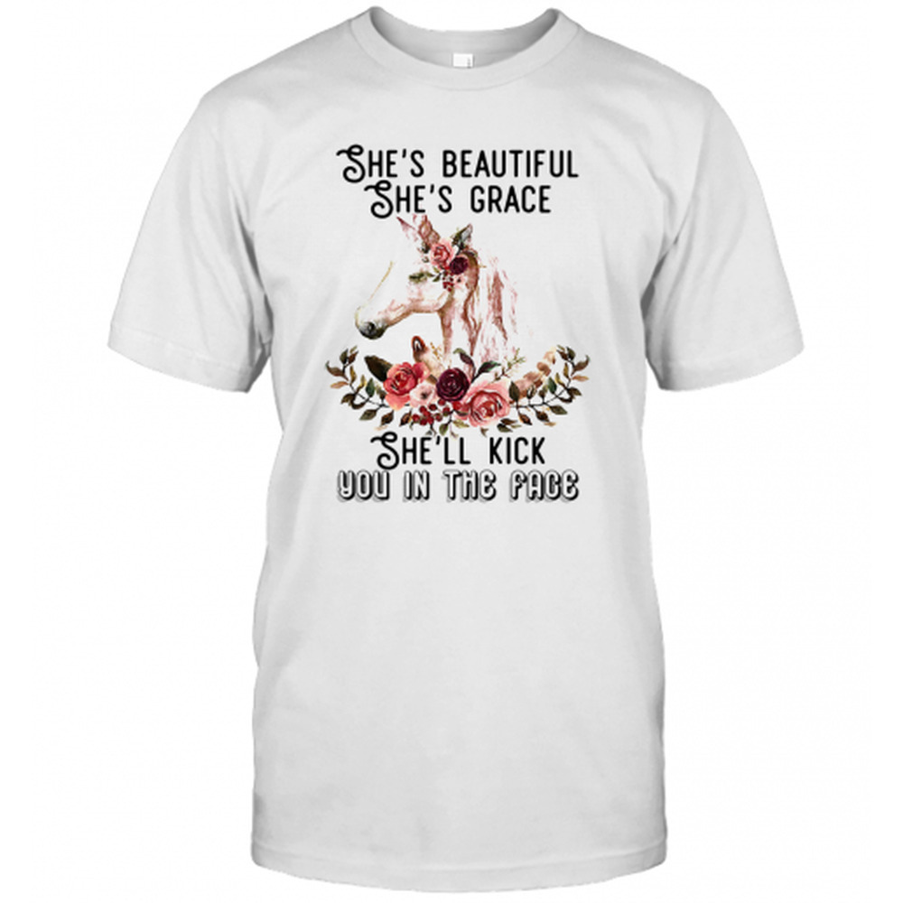 Horse Lover Flower Funny Kick You In Face Unisex T-Shirt